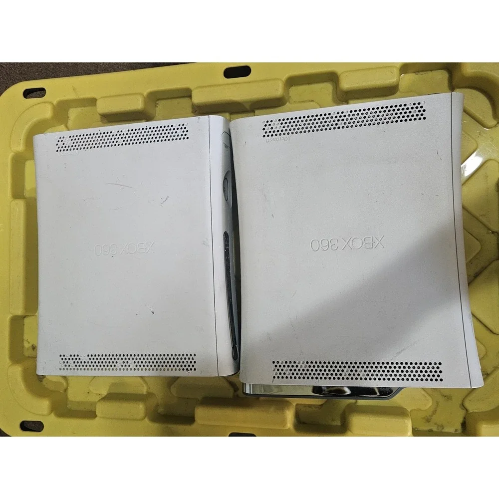 2x Xbox 360 Console For Parts White 2008 2009 Mfr Dates RROD And Untested